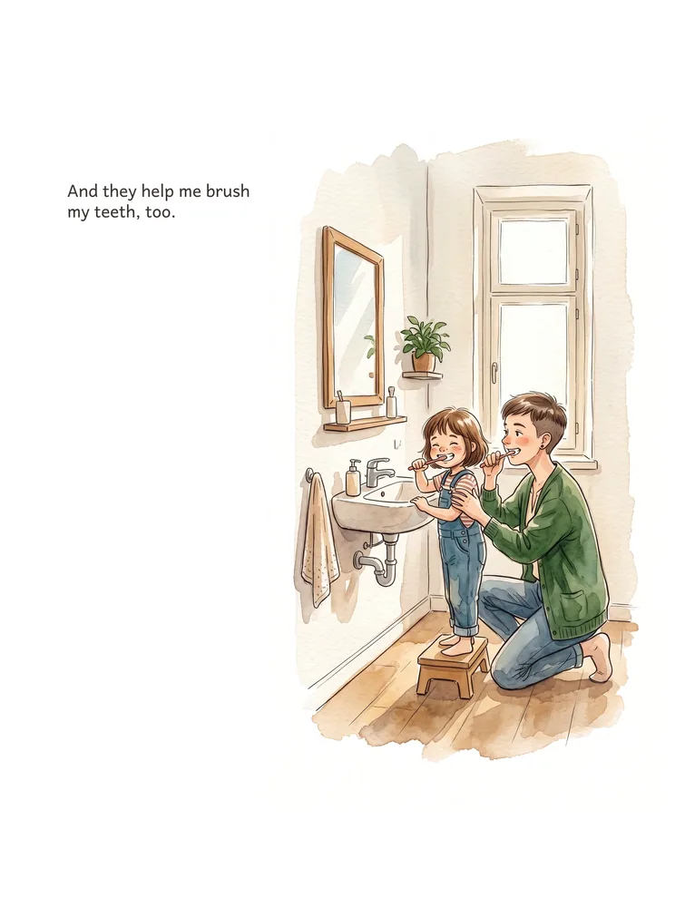 And they help me brush my teeth, too.